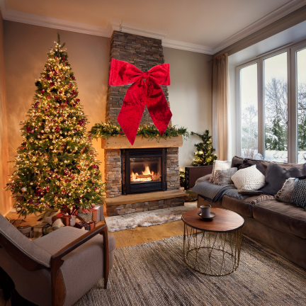 TG79008 WIELKA  KOKARDA KOKARDKA CZERWONA WELUROWA DRZWI PREZENT