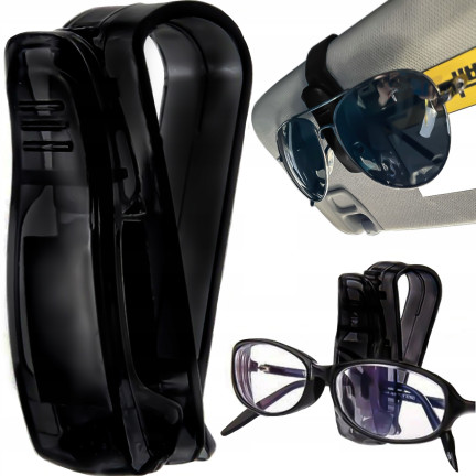 DO75 KLIPS UCHWYT NA OKULARY DO SAMOCHODU NA OSŁONĘ PRZECIWSŁONECZNĄ