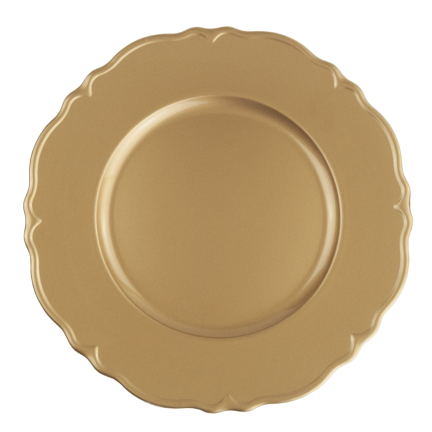 VEN8571 PODTALERZ ZŁOTY TALERZ ŚWIĘTA WESELE ZASTAWA 33X33X2CM