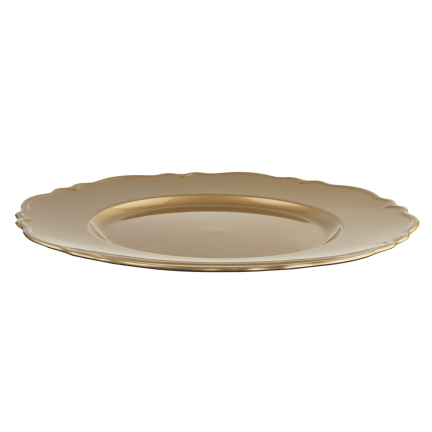 VEN8571 PODTALERZ ZŁOTY TALERZ ŚWIĘTA WESELE ZASTAWA 33X33X2CM