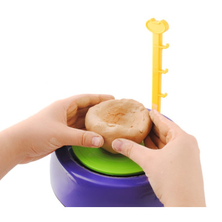 TG71197 KOŁO GARNCARSKIE Z GLINĄ FARBAMI ZESTAW KREATYWNY ARTYSTYCZNY DIY CERAMIKA