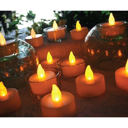 TG59649 ŚWIECZKA ŚWIECA LAMPKA LED WKŁAD DO ZNICZA TEALIGHT ŻÓŁTY PŁOMIEŃ ZNICZ