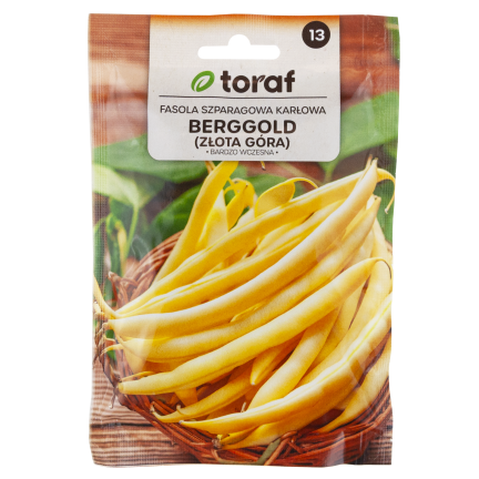 W1047 FASOLA SZPARAGOWA KARŁOWA ŻÓŁTA BERGGOLD B. WCZESNA NASIONA FASOLI FASOLKI 50G