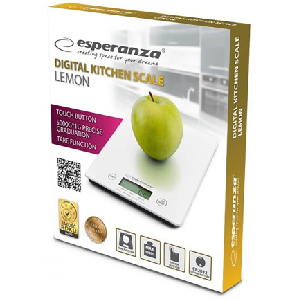 EKS002W waga kuchenna lemon biała esperanza