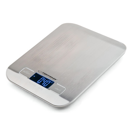 EKS001 WAGA KUCHENNA ELEKTRONICZNA PŁASKA LCD SREBRNA ESPERANZA