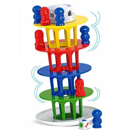 TG55521 GRA BALANSUJĄCA WIEŻA ZRĘCZNOŚCIOWA CHWIEJĄCA SIĘ KRZYWA WIEŻA GRY RODZINNE