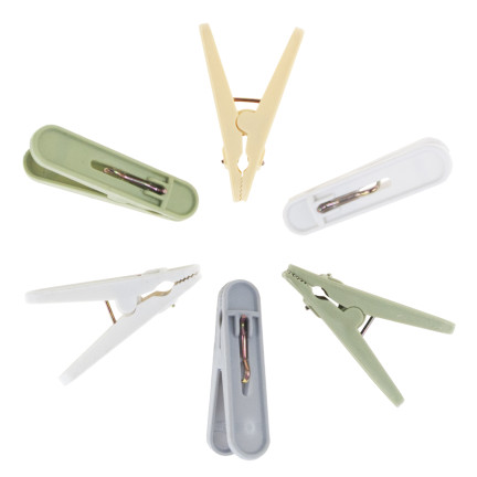 WUI6308 KLIPSY KLAMERKI SPINACZE DO RĘCZNIKA KĄPIELOWEGO ZESTAW KOSZYCZEK