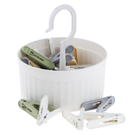 WUI6308 KLIPSY KLAMERKI SPINACZE DO RĘCZNIKA KĄPIELOWEGO ZESTAW KOSZYCZEK