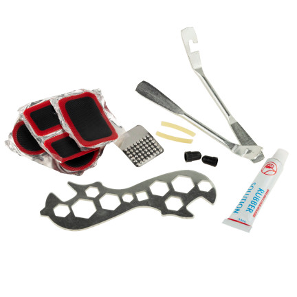 WW69 ZESTAW NAPRAWCZY DĘTKI ROWEROWEJ DO ROWERÓW KLUCZ ŁATKI KLEJ WIELORAZOWY