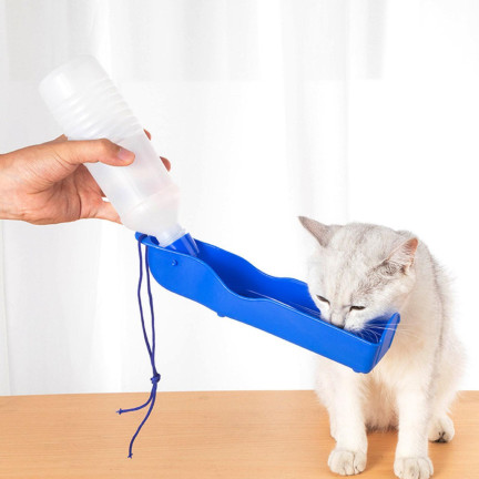 XA124B  BUTELKA Z MISECZKĄ DLA PSA PRZENOŚNA z KLIPSEM BIDON poidło dla zwierząt