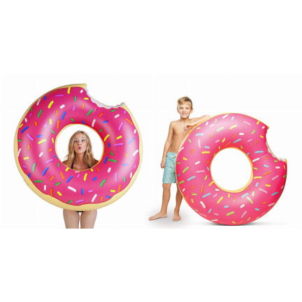 TG48122R KOŁO DMUCHANE PLAŻOWE PĄCZEK DONUT RÓŻOWE