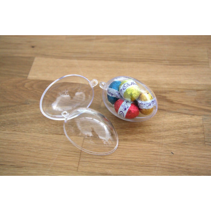 TG35239 JAJKO JAJKA  AKRYLOWE PRZEŹROCZYSTE SKŁADANE JAJO 10CM PLASTIK WIELKANOCNE