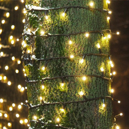 Lampki led 300l, ciepłe białe+zimny flash, choinkowe, świąteczne, wewnętrzne, zewnętrzne, 3+15m