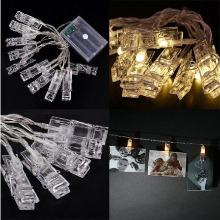 ZD73 LAMPKI LED KLAMERKI DEKORACYJNE ŚWIATEŁKA ZDJĘCIA