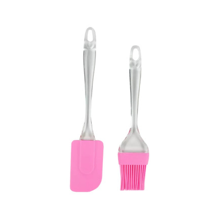 TG56161 SZPATUŁKA + PĘDZELEK SILIKONOWY PĘDZEL ŁOPATKA 2szt