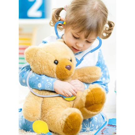 TG55505-1 LEKARZ NIEBIESKI ZESTAW LEKARZA W WALIZCE ZABAWKOWY MAŁY DOKTOR STETOSKOP