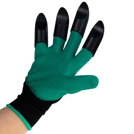 ZZ63 WYTRZYMAŁE RĘKAWICE RĘKAWICZKI OGRODOWE Z PAZURAMI PAZURKI GRABIE