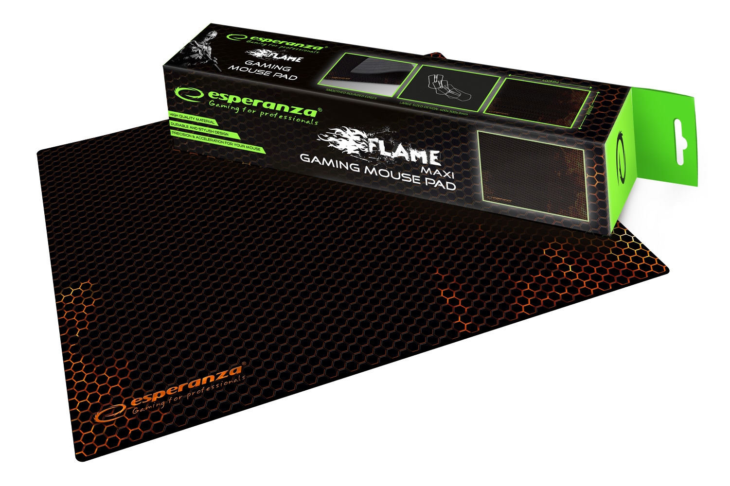 EGP103R PODKLADKA POD MYSZKĘ KOMPUTEROWA GAMING FLAME MAXI ESPERANZA EGP103R zdjęcie 1