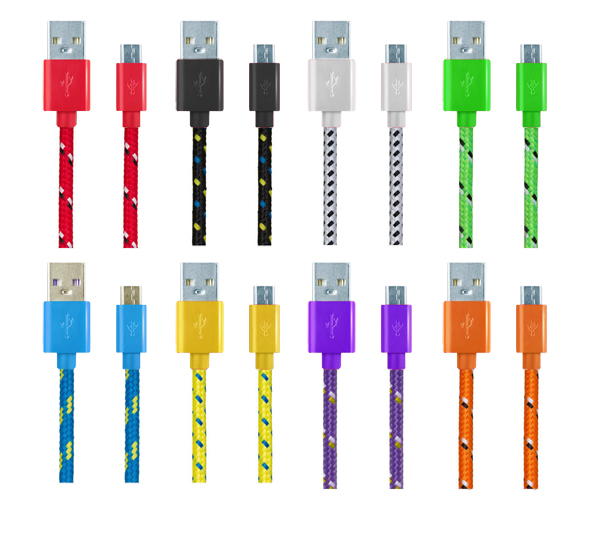 EB175OB KABEL MICRO USB 2.0 A-B M/M 1.0M OPLOT POMARAŃCZOWY