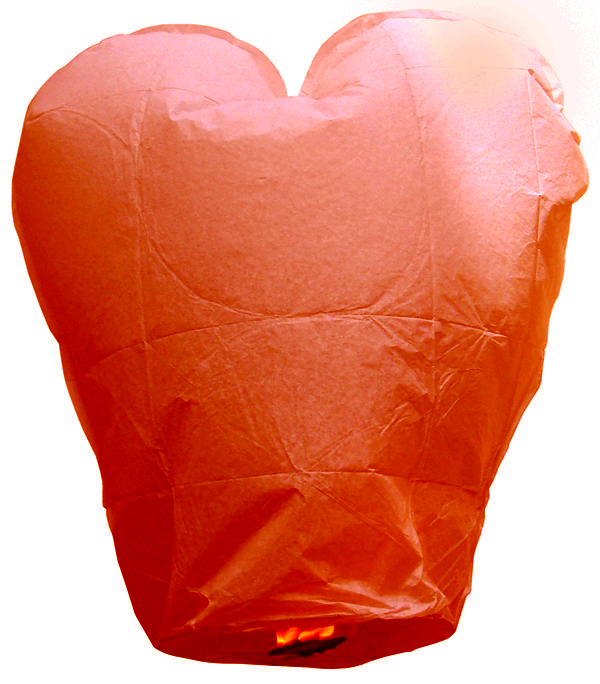 DD19 LAMPION SZCZĘŚCIA LAMPIONY latający SERCE ŚLUB WESELE