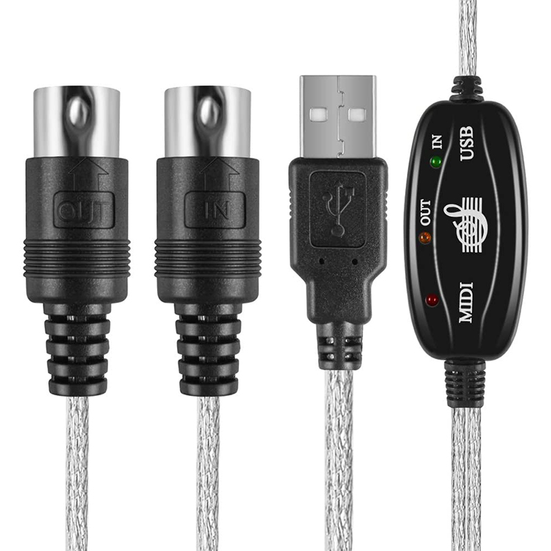 PC40 KABEL KONWERTER USB NA MIDI IN OUT INTERFEJS SZYBKA TRANSMISJA