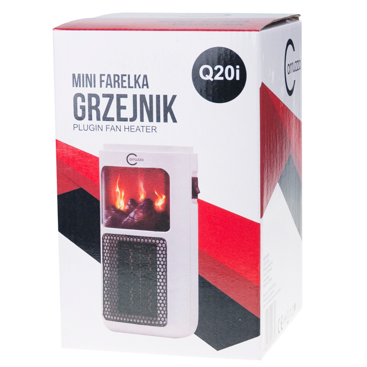 Q20I MINI FARELKA GRZEJNIK ELEKTRYCZNY KOMINEK GNIAZDKA