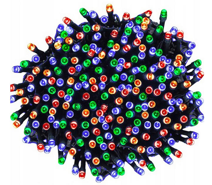 LM100 LAMPKI CHOINKOWE 100 LED MULTIKOLOR 8 TRYBÓW ŚWIECENIA NA CHOINKĘ