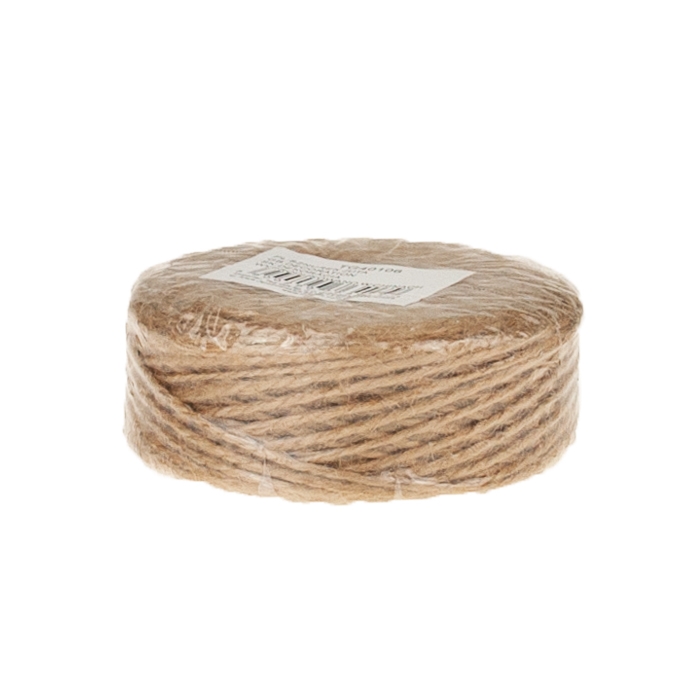 TG40106 SZNUREK JUTOWY EKOLOGICZNY Z JUTY NATURALNY BRĄZ 50M
