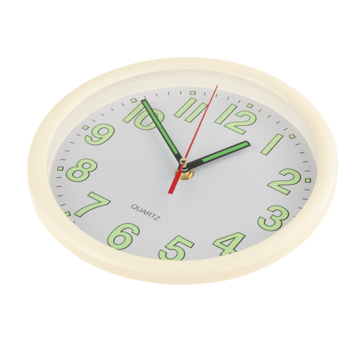 TG48015-1 ZEGAR FLUORESCENCYJNY ŚWIECĄCY W CIEMNOŚCI ŚCIENNY BIALY