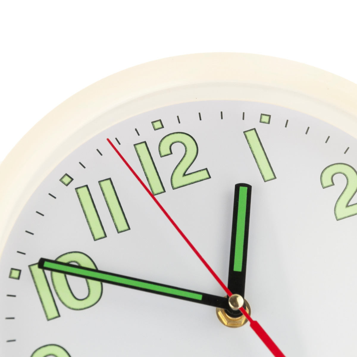 TG48015-1 ZEGAR FLUORESCENCYJNY ŚWIECĄCY W CIEMNOŚCI ŚCIENNY BIALY