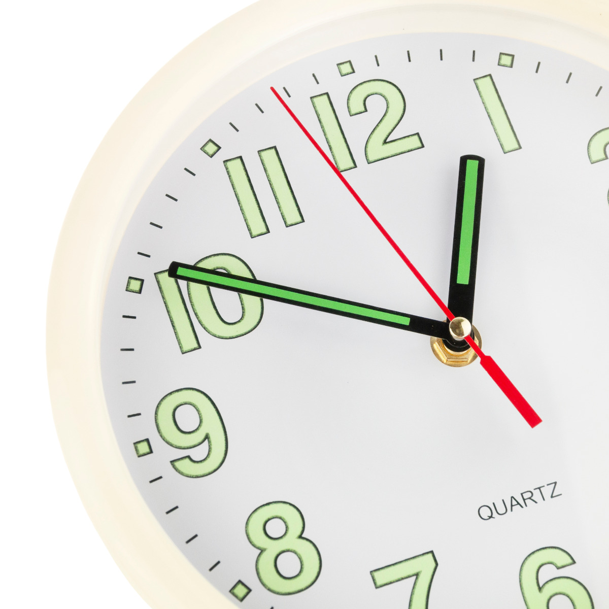 TG48015-1 ZEGAR FLUORESCENCYJNY ŚWIECĄCY W CIEMNOŚCI ŚCIENNY BIALY