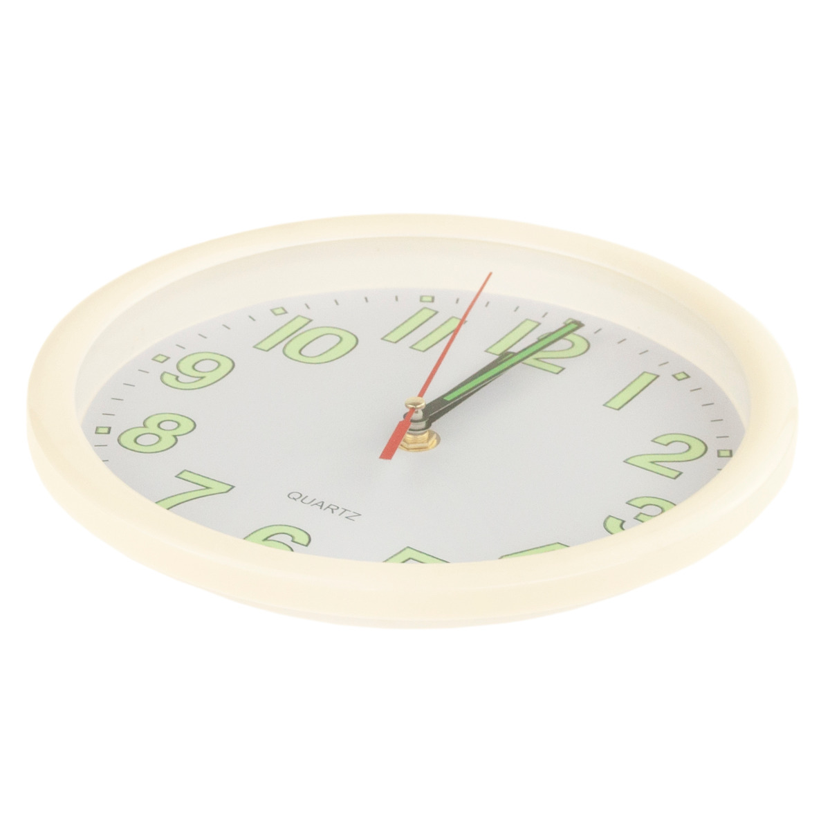 TG48015-1 ZEGAR FLUORESCENCYJNY ŚWIECĄCY W CIEMNOŚCI ŚCIENNY BIALY