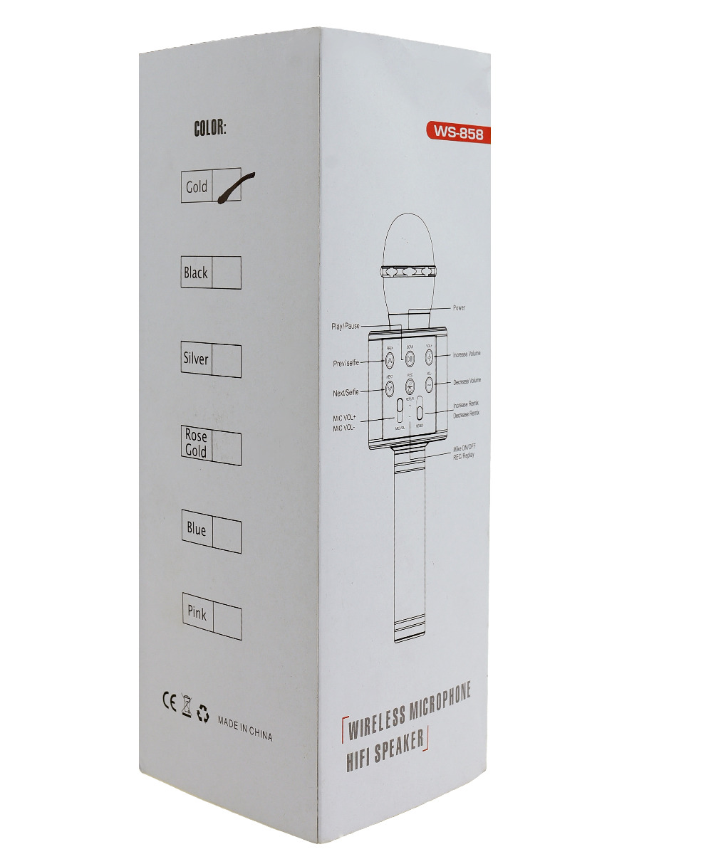 TG67276 MIKROFON BEZPRZEWODOWY KARAOKE DO ŚPIEWANIA BLUETOOTH GŁOŚNIK