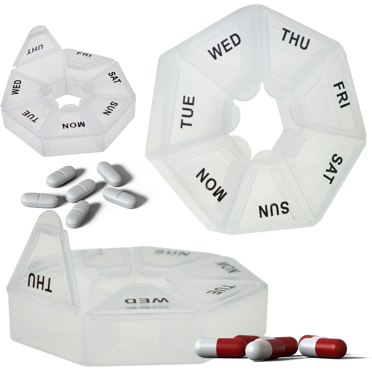 TG56518 POJEMNIK KASETKA NA LEKI TABLETKI PUDEŁKO ORGANIZER 7 DNI TYDZIEŃ
