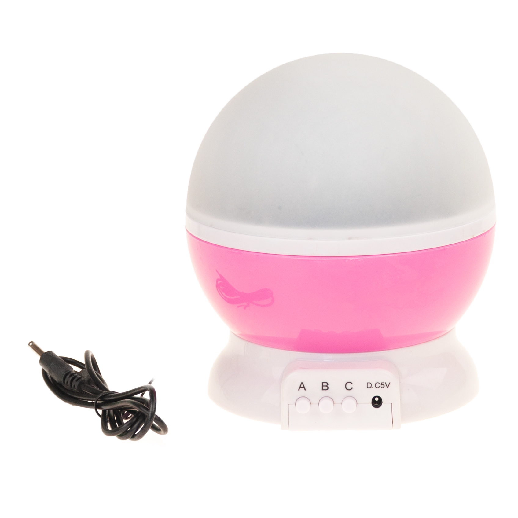 TG56632-2 LAMPKA NOCNA PROJEKTOR GWIAZD NIEBA OBROTOWA 360  RÓŻ