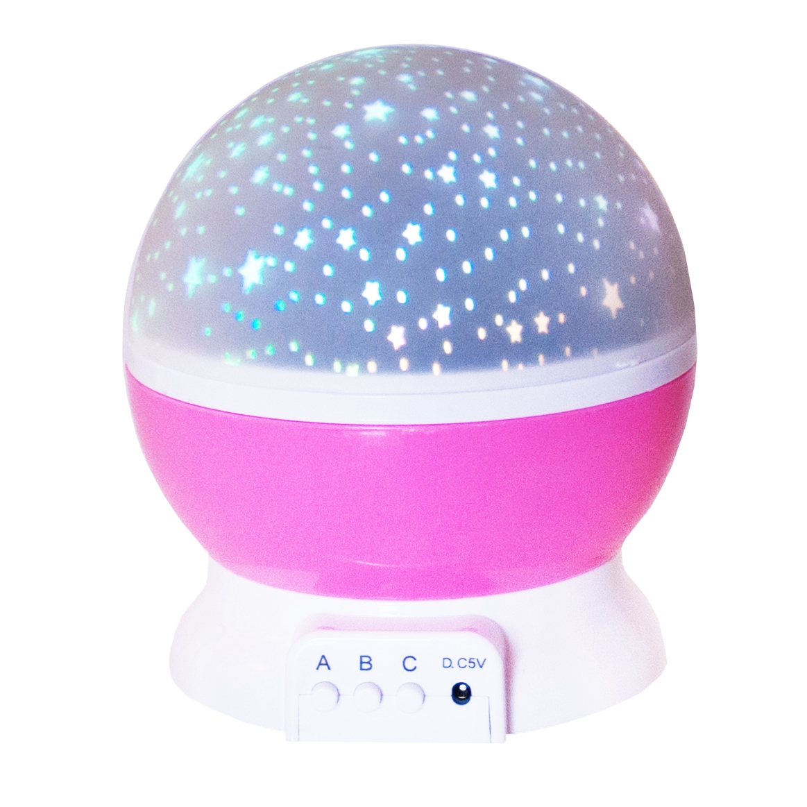 TG56632-2 LAMPKA NOCNA PROJEKTOR GWIAZD NIEBA OBROTOWA 360  RÓŻ