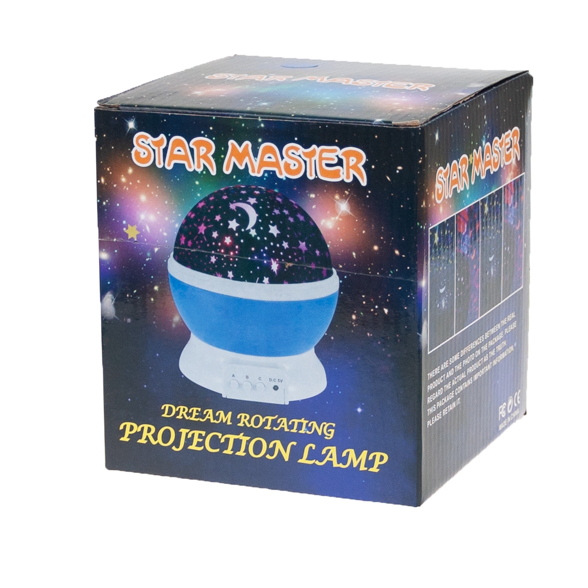 TG56632-3 LAMPKA NOCNA PROJEKTOR GWIAZD NIEBA OBROTOWA 360 NIEBIESKA