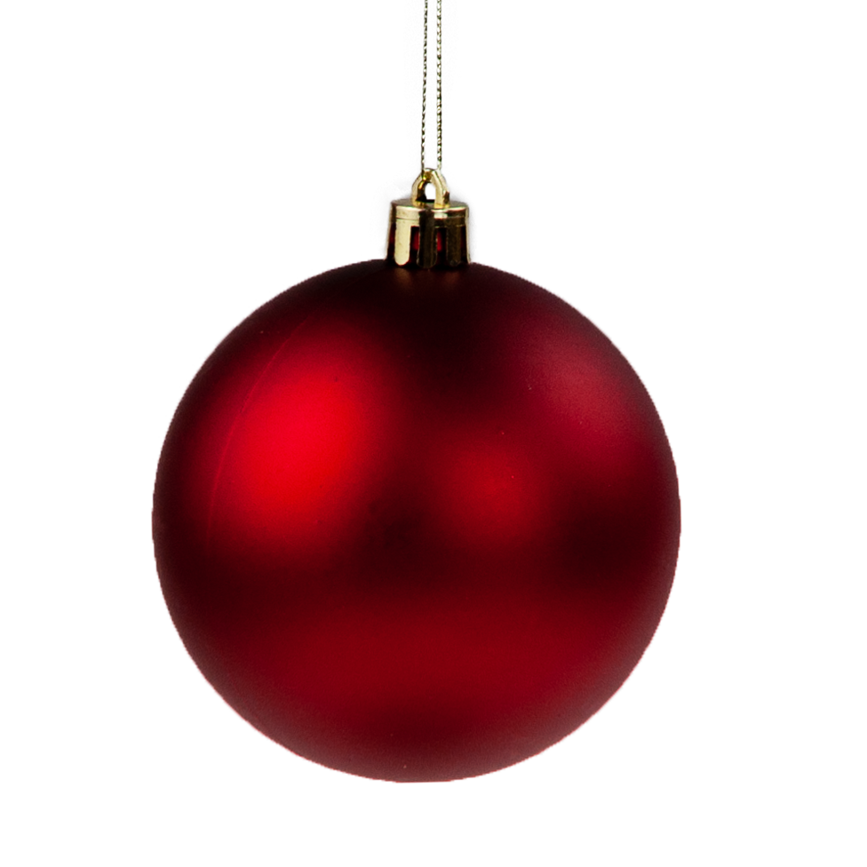 TG74340-4 DUŻY ZESTAW BOMBEK BOMBKI OZDOBY CHOINKOWE CZERWONE