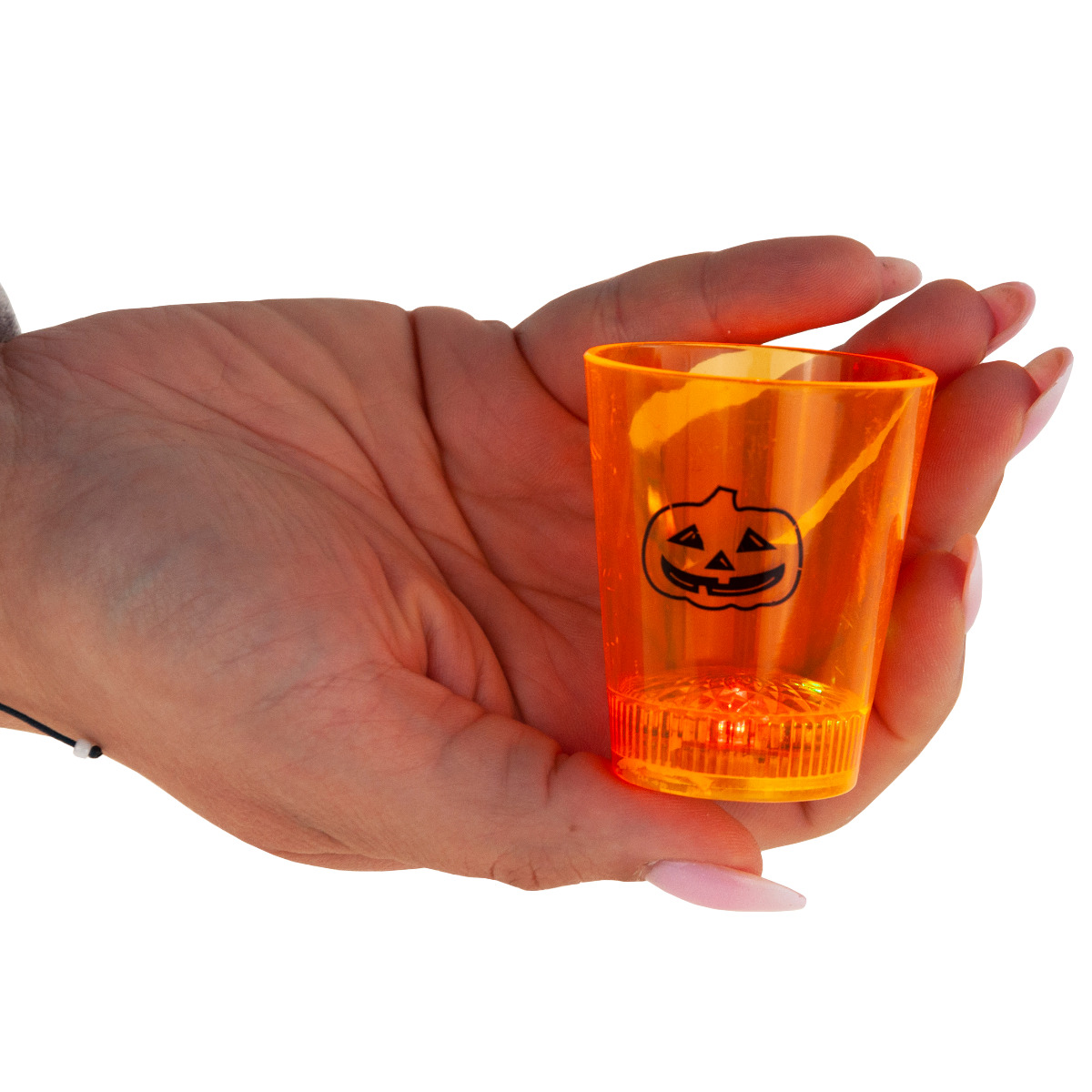 TG66287 KIELISZEK NA HALLOWEEN ŚWIECĄCY LED CZASZKA DYNIA