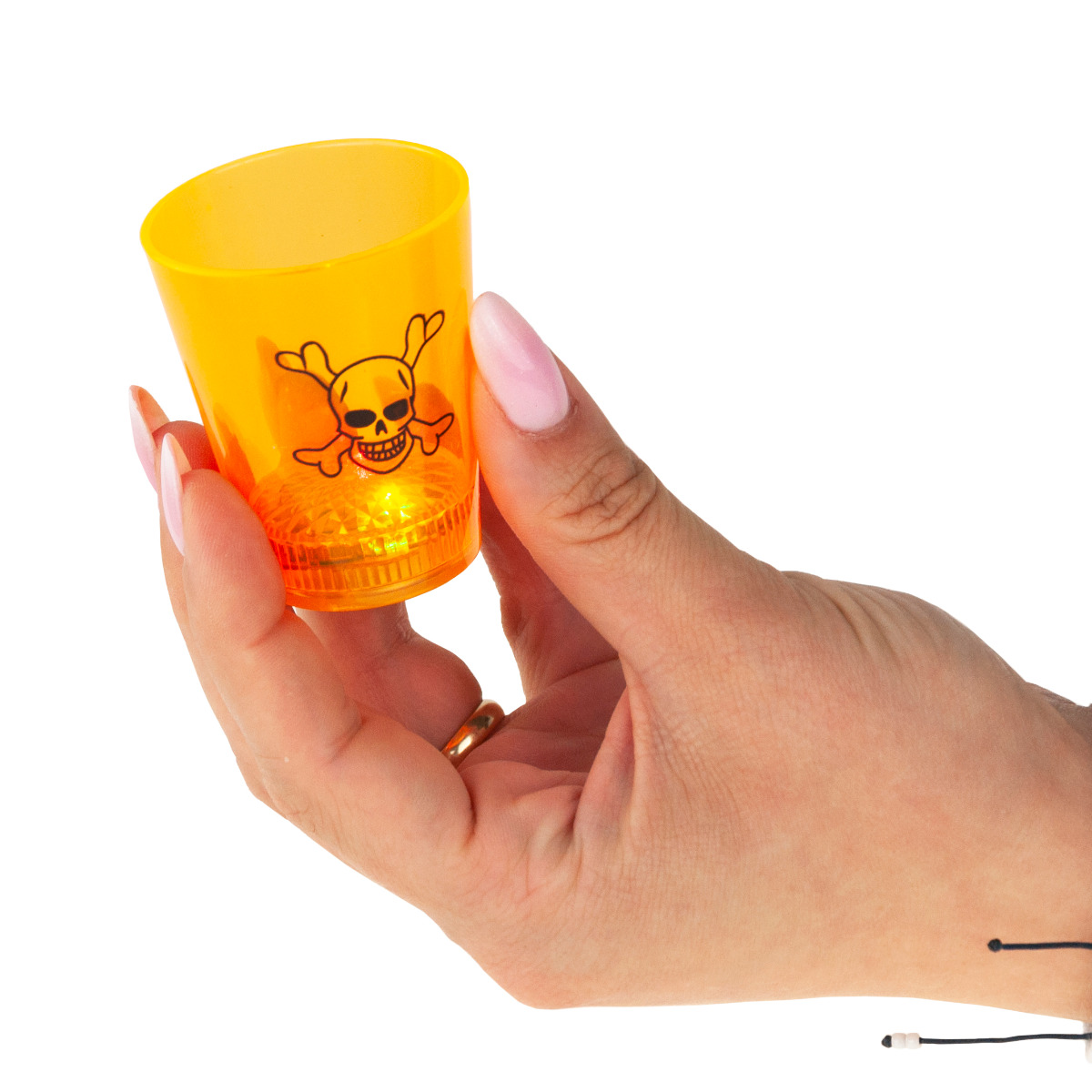 TG66287 KIELISZEK NA HALLOWEEN ŚWIECĄCY LED CZASZKA DYNIA