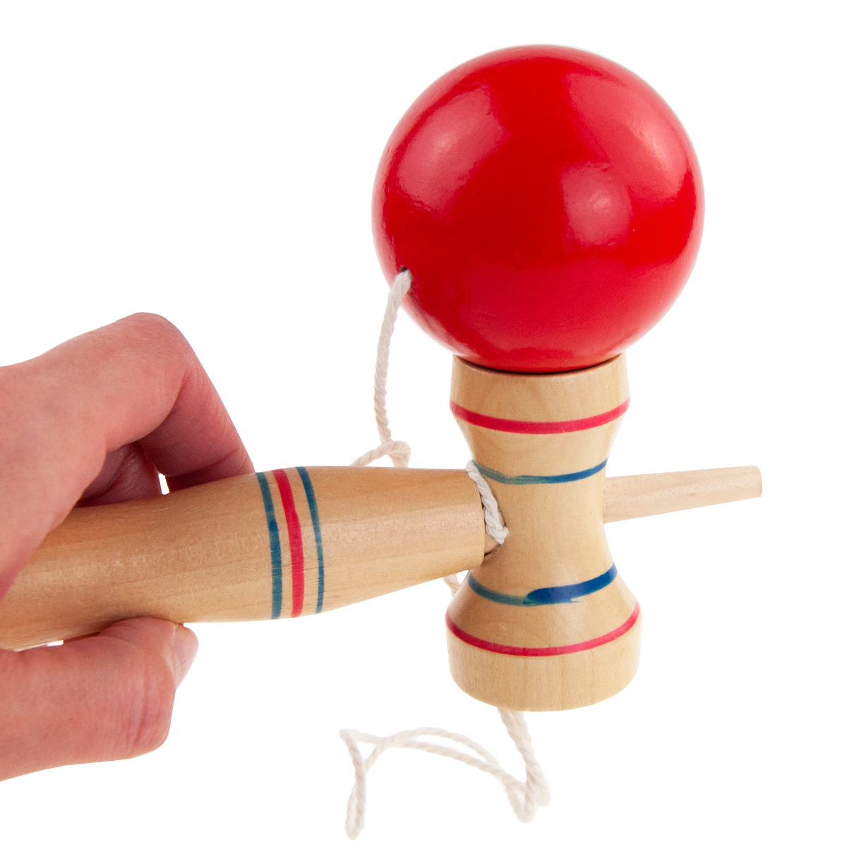 TG67313 KENDAMA DREWNIANA KLASYCZNA JAPOŃSKA GRA ZRĘCZNOŚCIOWA ŁAPANIE PIŁECZKI zdjęcie 4