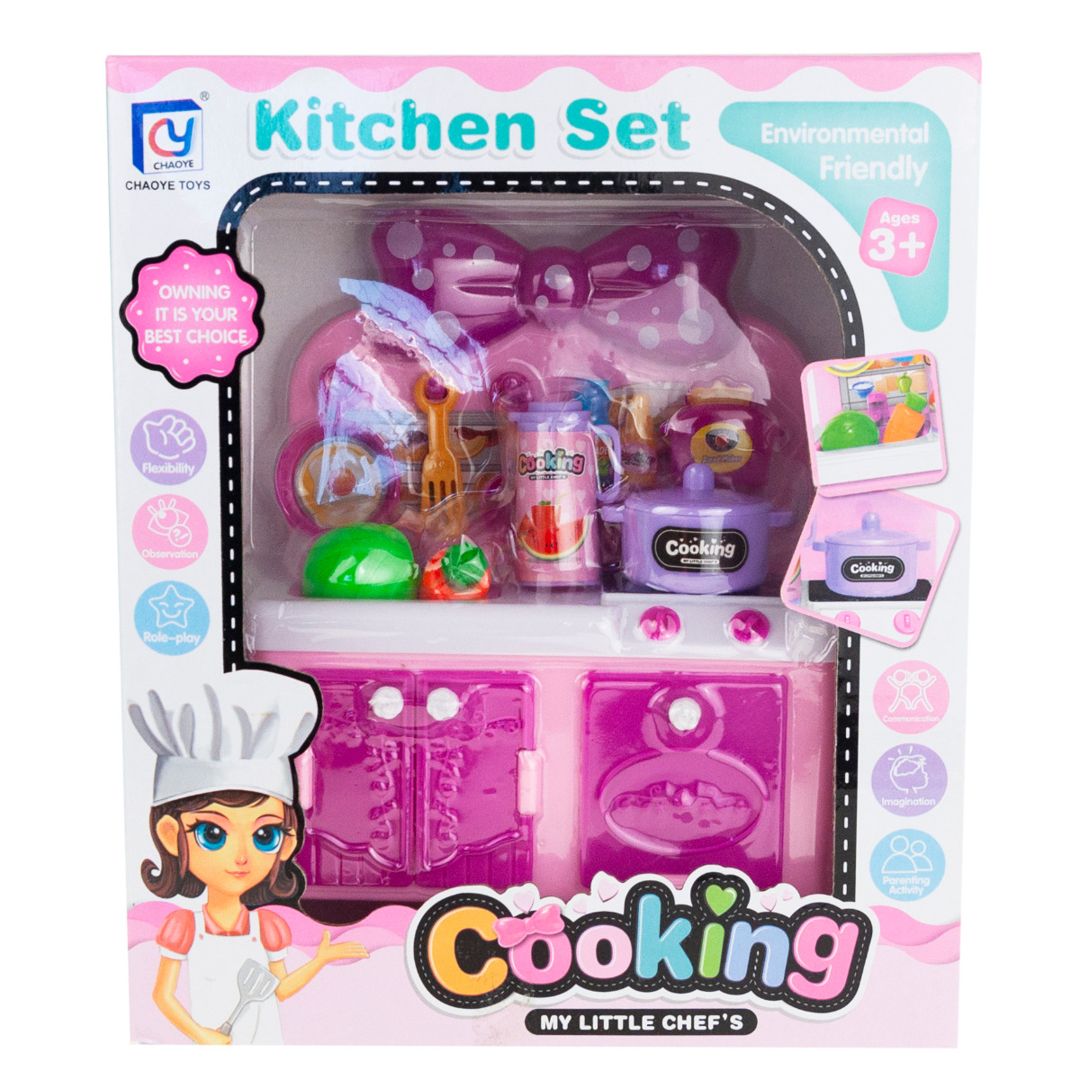 TG71072 KUCHNIA DLA DZIECI ZLEW PALNIK GARNEK ZESTAW KUCHENNY Z AKCESORIAMI