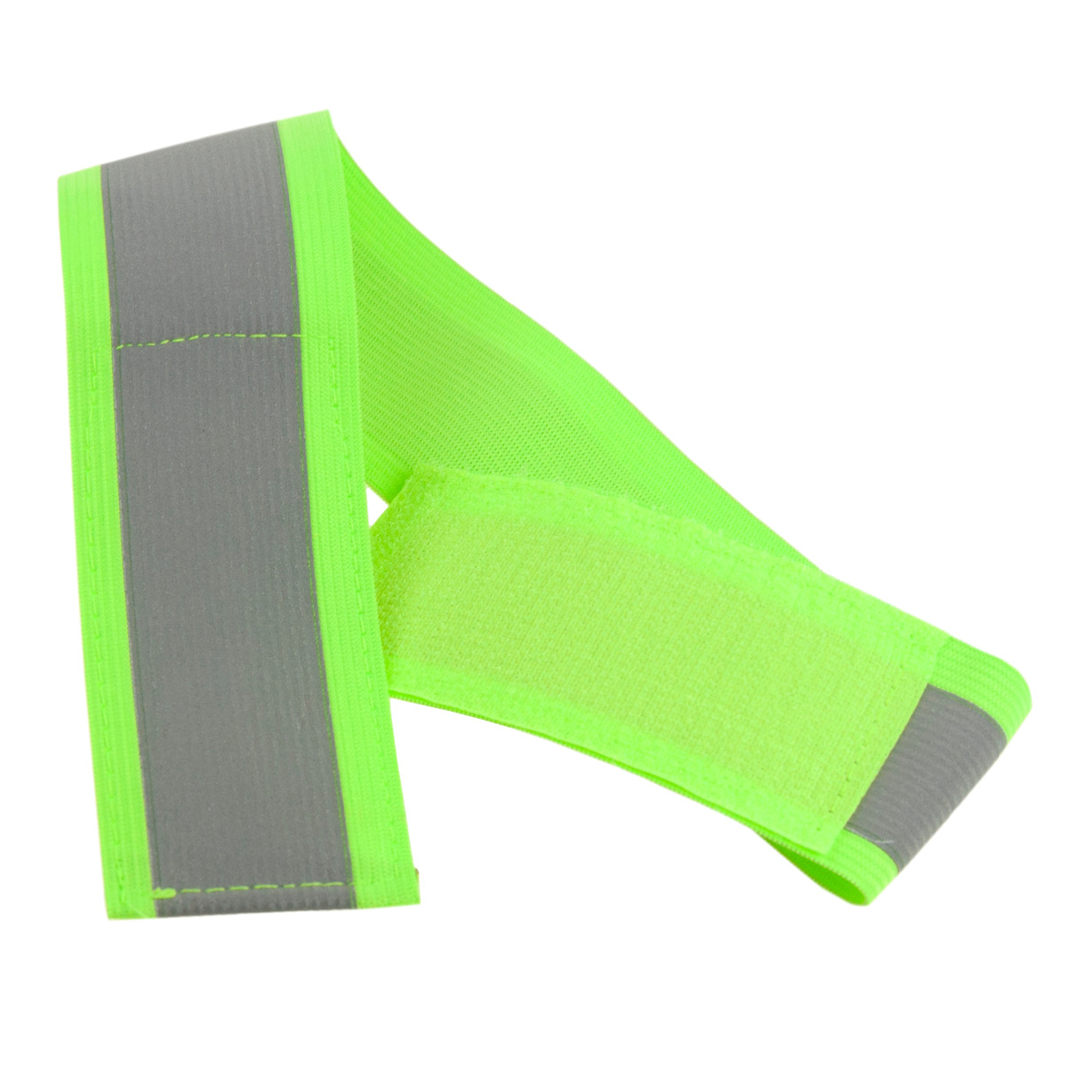 TG71299-1 ZÓŁTA OPASKA ODBLASKOWA DO BIEGANIA NA ROWER NA RĘKĘ RAMIĘ RZEP