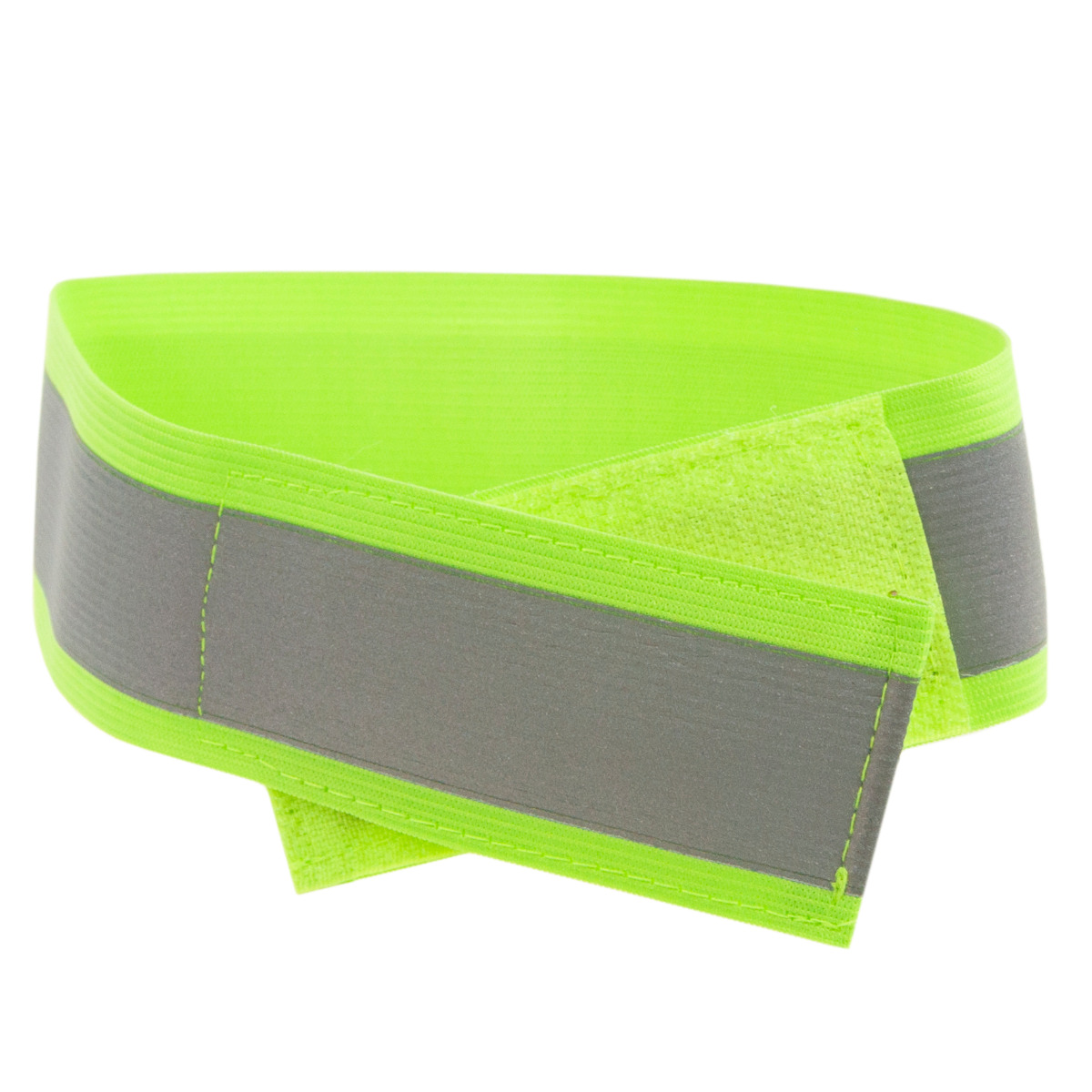 TG71299-1 ZÓŁTA OPASKA ODBLASKOWA DO BIEGANIA NA ROWER NA RĘKĘ RAMIĘ RZEP