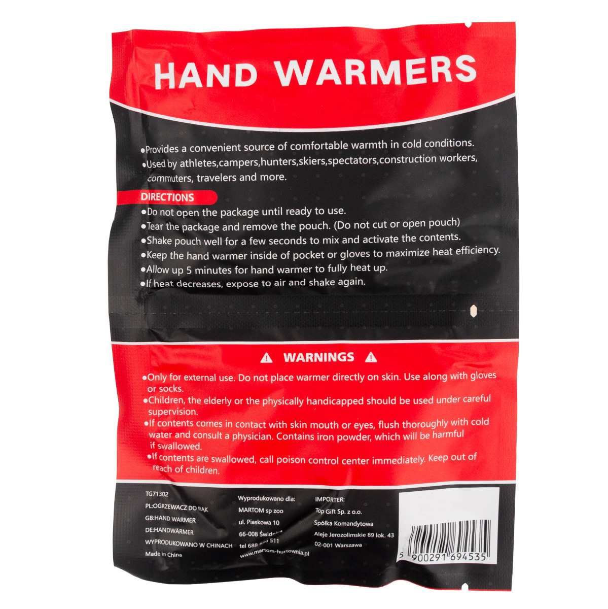 TG71302 OGRZEWACZ DO RĄK DŁONI HAND WARMER grzejnik do ciała 2 SZT 8 GODZIN zdjęcie 4