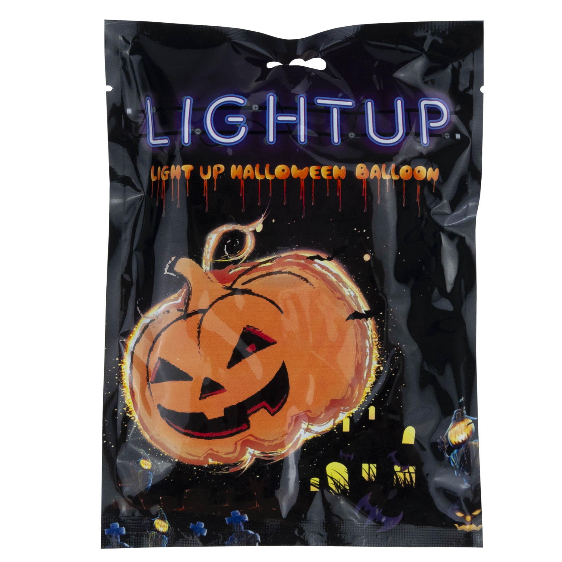 TG74159 BALONY HALLOWEEN LED 5SZT DYNIE ŚWIECĄCE DEKORACJE POMARAŃCZOWE zdjęcie 2